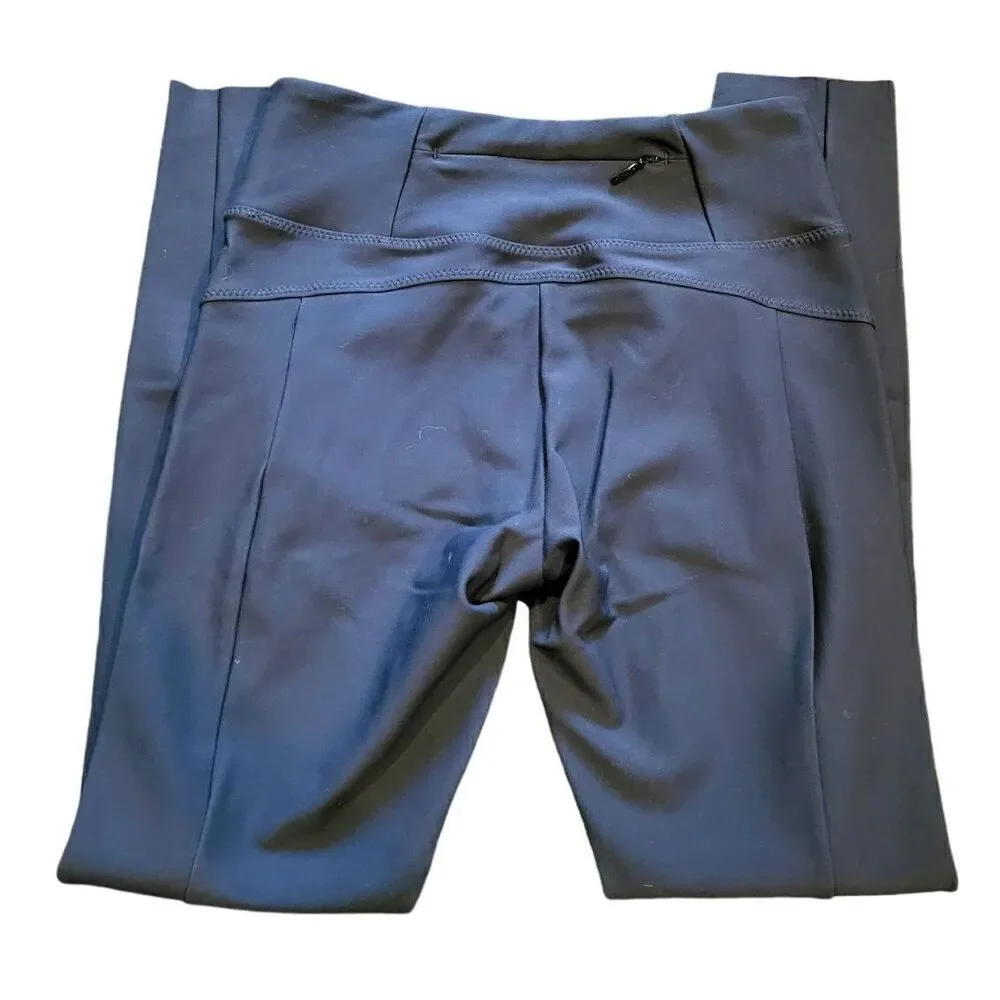 Athleta Stellar Tights Women's XS Black Notched Zip Pockets Comfort